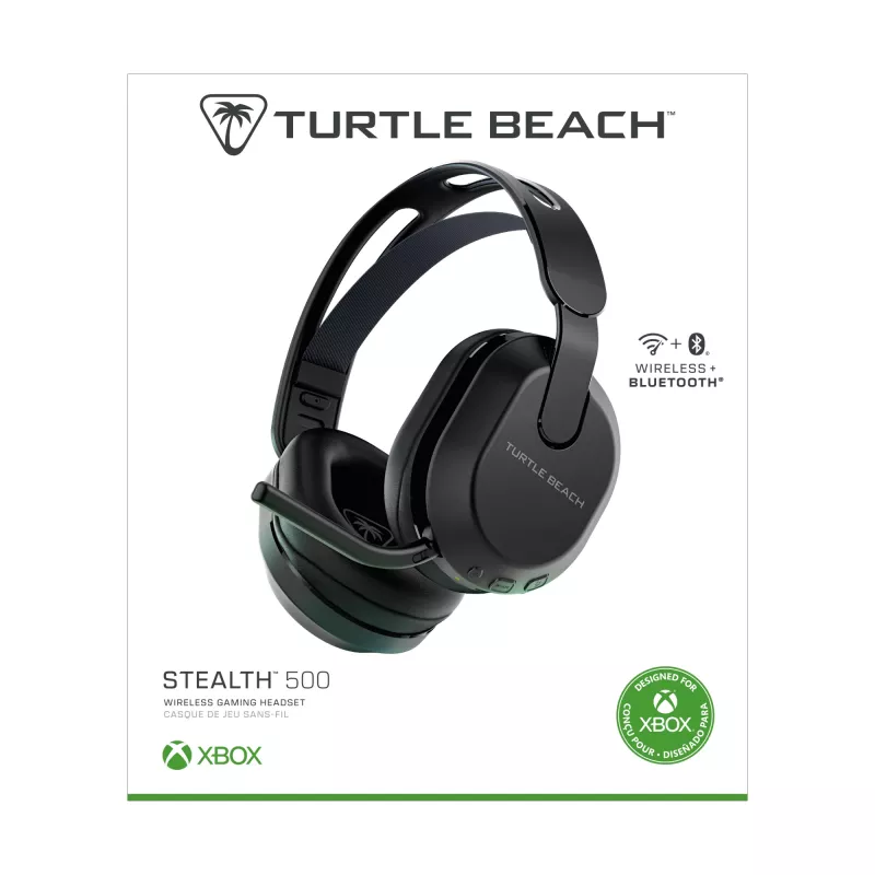 Turtle Beach Stealth 500 nero Xbox headset gaming wireless con batteria fino a 40 ore per Xbox Series X/S, Xbox One e funziona tramite Bluetooth, PC e dispositivi mobili
