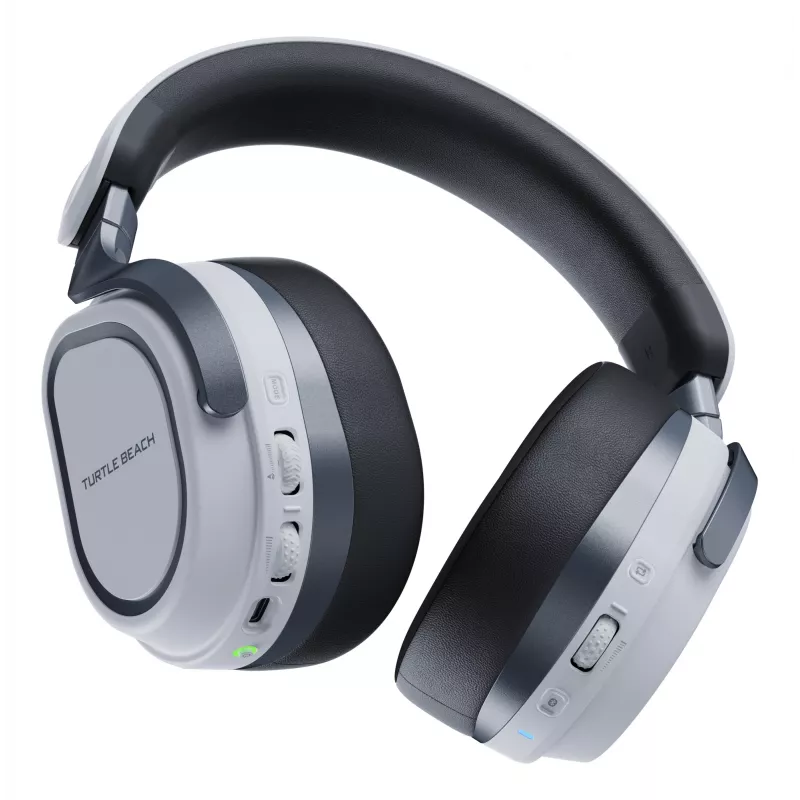 Turtle Beach Stealth 700 bianco PlayStation headset gaming wireless con batteria fino a 80 ore, Bluetooth, due trasmettitori e altoparlanti da 60 mm per PS5, PS4, PC e dispositivi mobili