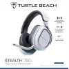 Turtle Beach Stealth 700 bianco PlayStation headset gaming wireless con batteria fino a 80 ore, Bluetooth, due trasmettitori e altoparlanti da 60 mm per PS5, PS4, PC e dispositivi mobili