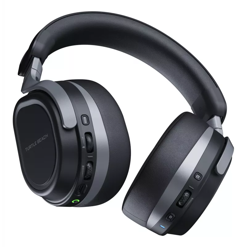 Turtle Beach Stealth 700 nero headset gaming wireless per PC con autonomia fino a 80 ore, Bluetooth, due trasmettitori e altoparlanti da 60 mm per PC, PS5, PS4 e dispositivi mobili