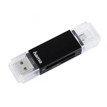 Lettore di schede Hama Basic USB 2.0 OTG, SD/microSD, nero
