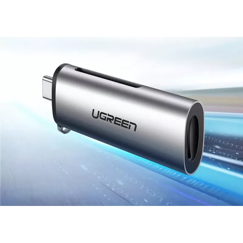 Lettore di schede Ugreen 50704 USB 3.2 Gen 1 (3.1 Gen 1) Type-C grigio