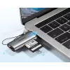 Lettore di schede Ugreen 50704 USB 3.2 Gen 1 (3.1 Gen 1) Type-C grigio