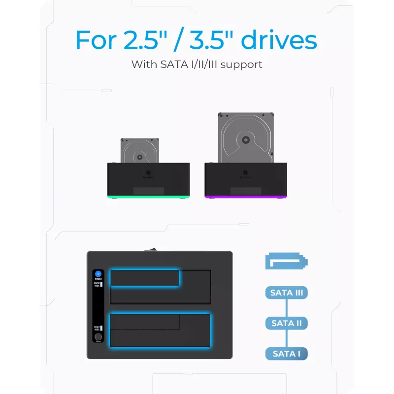 ICY BOX IB-127CL-U3 USB 3.2 Gen 1 (3.1 Gen 1) Type-B nero