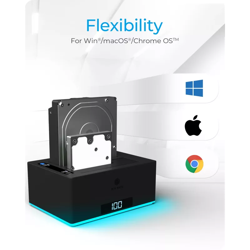 ICY BOX IB-127CL-U3 USB 3.2 Gen 1 (3.1 Gen 1) Type-B nero