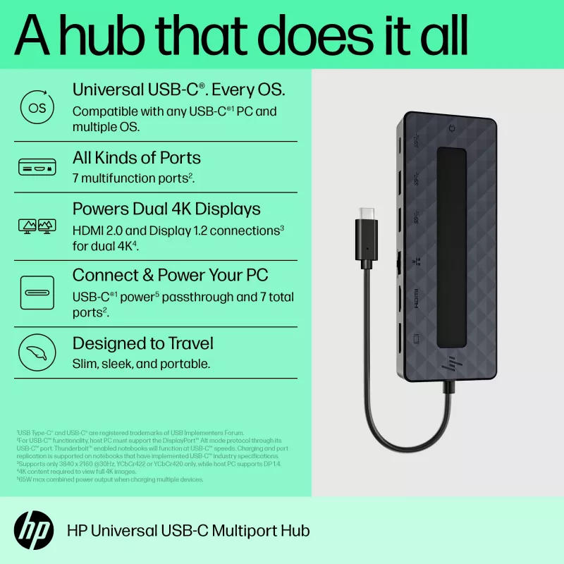 Hub multiporta HP Universal USB-C
