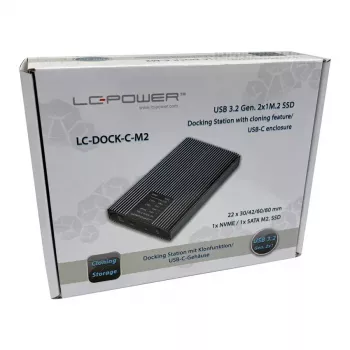 Case per SSD LC-Power LC-DOCK-C-M2 2 unità M.2 10 Gbit/s antracite