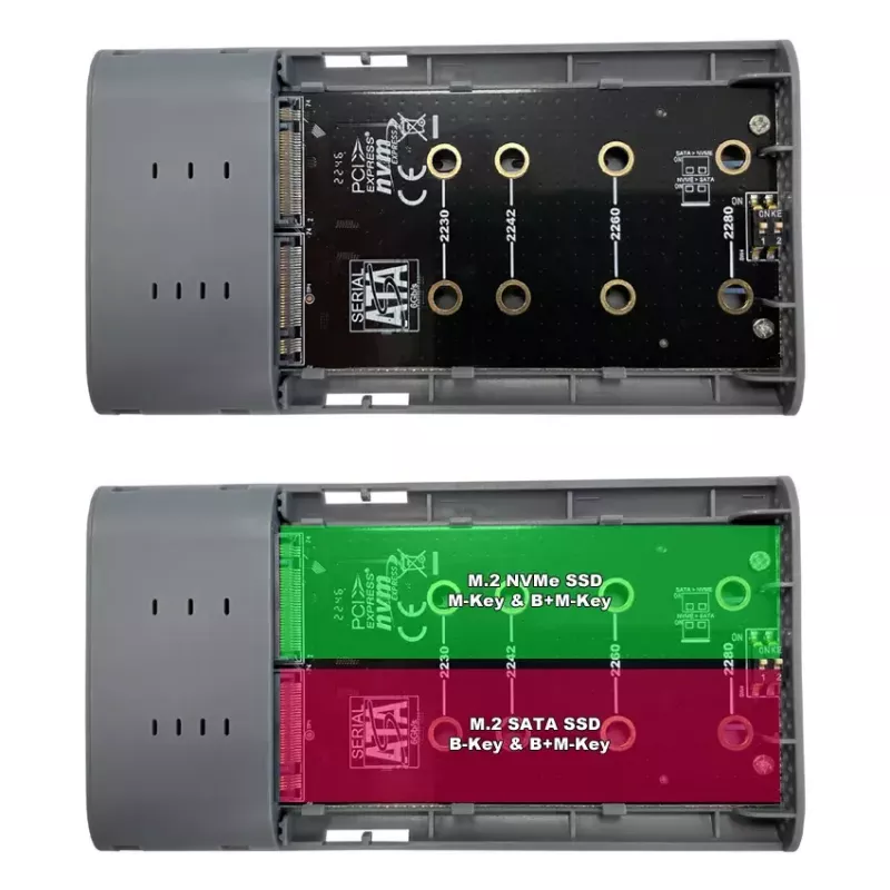 LC-Power LC-DOCK-C-M2 docking station USB 3.2 per SSD M.2 NVMe e SATA