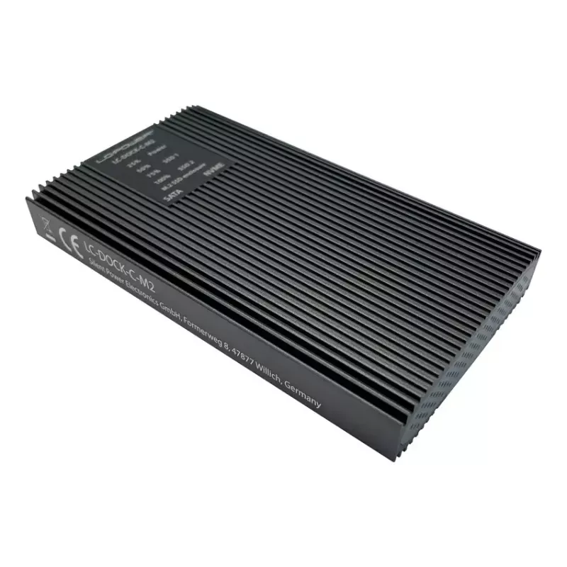 LC-Power LC-DOCK-C-M2 docking station USB 3.2 per SSD M.2 NVMe e SATA