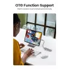 UGREEN 70336 (CM219) hub da USB-C a 4x USB 3.0, 5 Gbps, OTG, porta di alimentazione USB-C, cavo da 15 cm, grigio