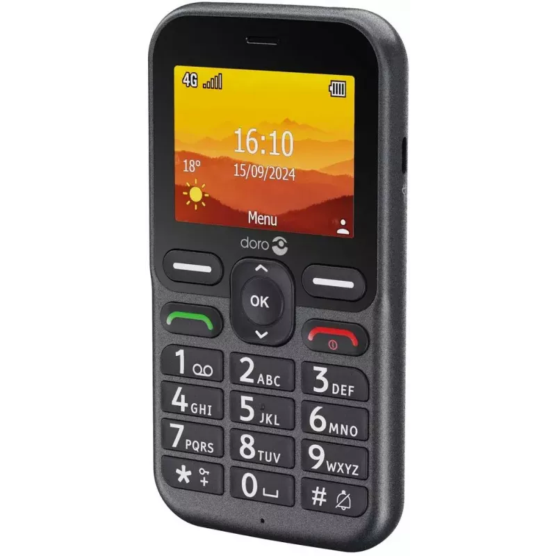 Doro Leva L10 4G telefono a tasti grandi, grafite