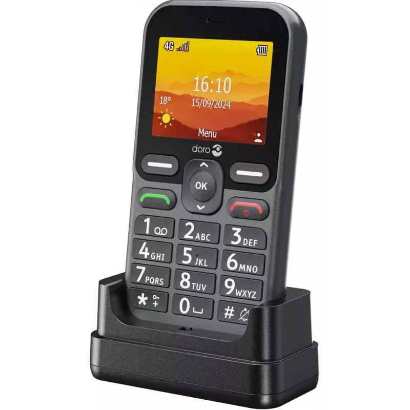 Doro Leva L10 4G telefono a tasti grandi, grafite