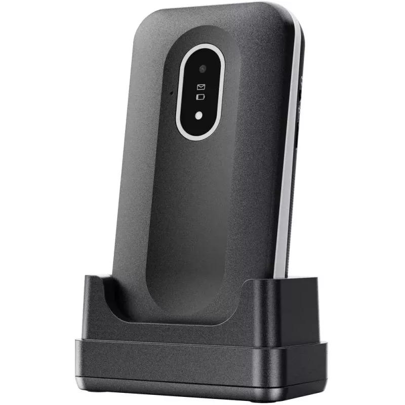 Doro Leva L20 4G telefono a conchiglia, 2,8 pollici, nero/bianco
