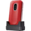 Telefono cellulare Doro Leva L20 4G, schermo 2,8 pollici, rosso-bianco