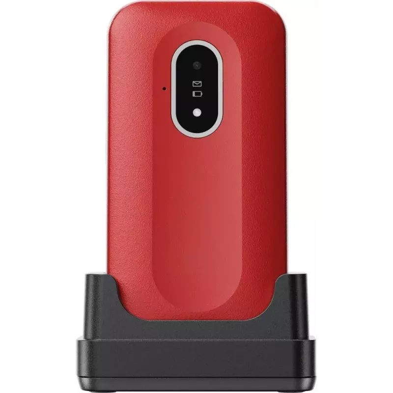 Telefono cellulare Doro Leva L20 4G, schermo 2,8 pollici, rosso-bianco