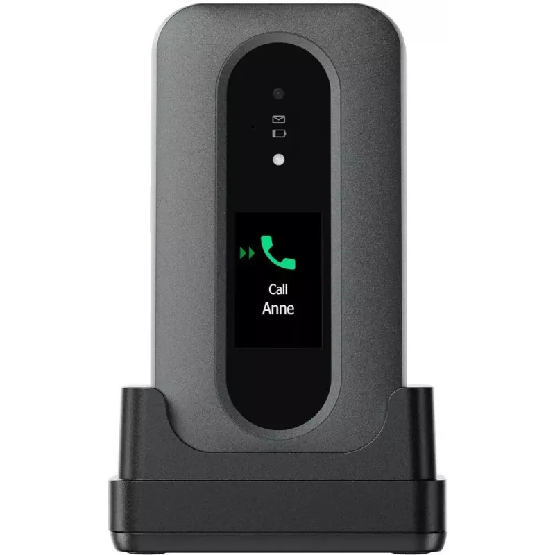 Doro Leva L30 4G telefono a conchiglia, 2,8 pollici, grafite/bianco