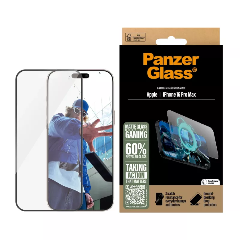 PanzerGlass ® protezione display gaming iPhone 16 Pro Max | Ultra-Wide Fit