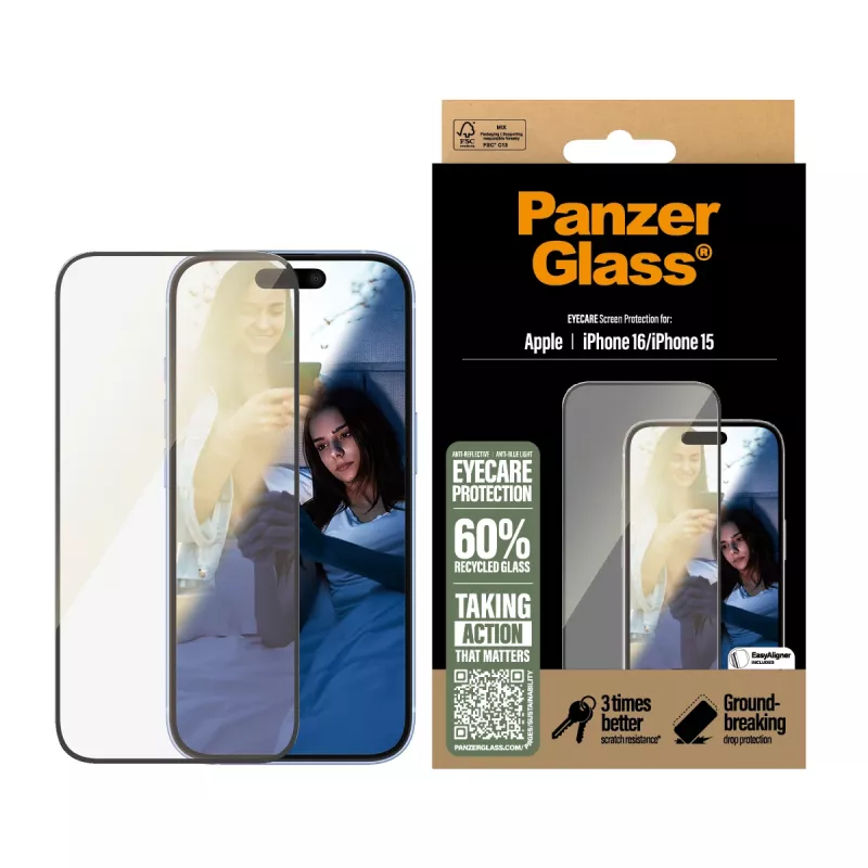Protezione display EyeCare PanzerGlass iPhone '24 6,1