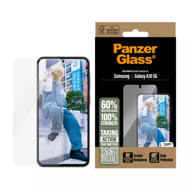 Pellicola protezione display PanzerGlass ® Samsung Galaxy A36 5G | Ultra-Wide Fit