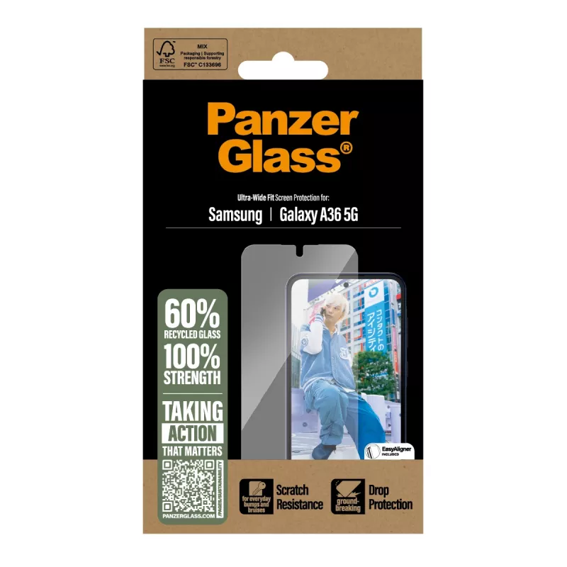 Pellicola protezione display PanzerGlass ® Samsung Galaxy A36 5G | Ultra-Wide Fit