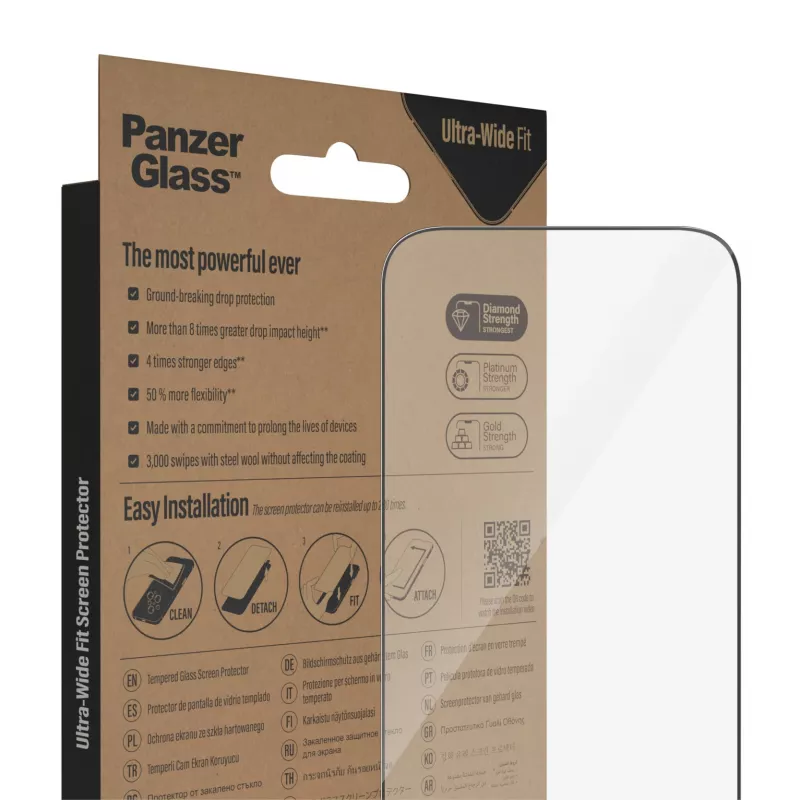 PanzerGlass protezione display per Apple iPhone 14 Pro Ultra-Wide Fit antigraffio antishock