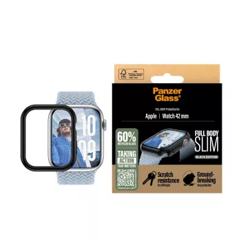 Protezione display PanzerGlass Snappie Full Body sottile nero Apple Watch Series 10 42mm