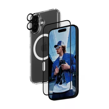 Bundle protezione 3-in-1 PanzerGlass iPhone '24 6,1