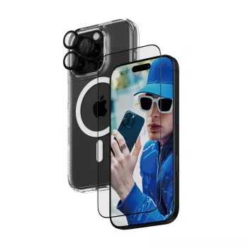 Pacchetto protezione 3-in-1 PanzerGlass iPhone '24 6,3