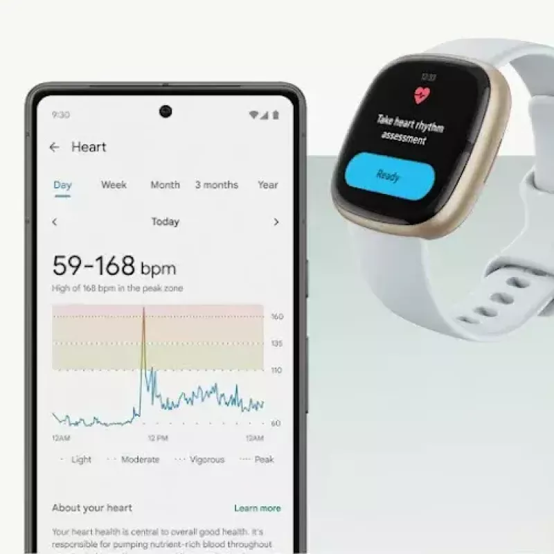 Smartwatch Fitbit Sense 2 touchscreen digitale nero