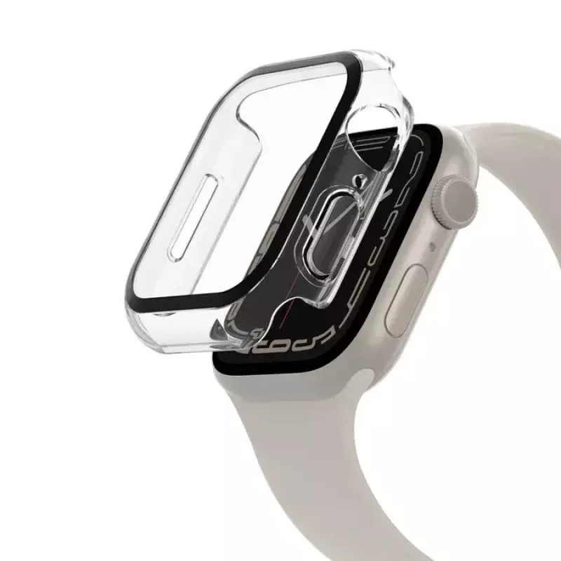 Belkin ScreenForce TemperedCurve 2-in-1 protezione schermo per Apple Watch 4-9/SE 44/45 mm, trasparente