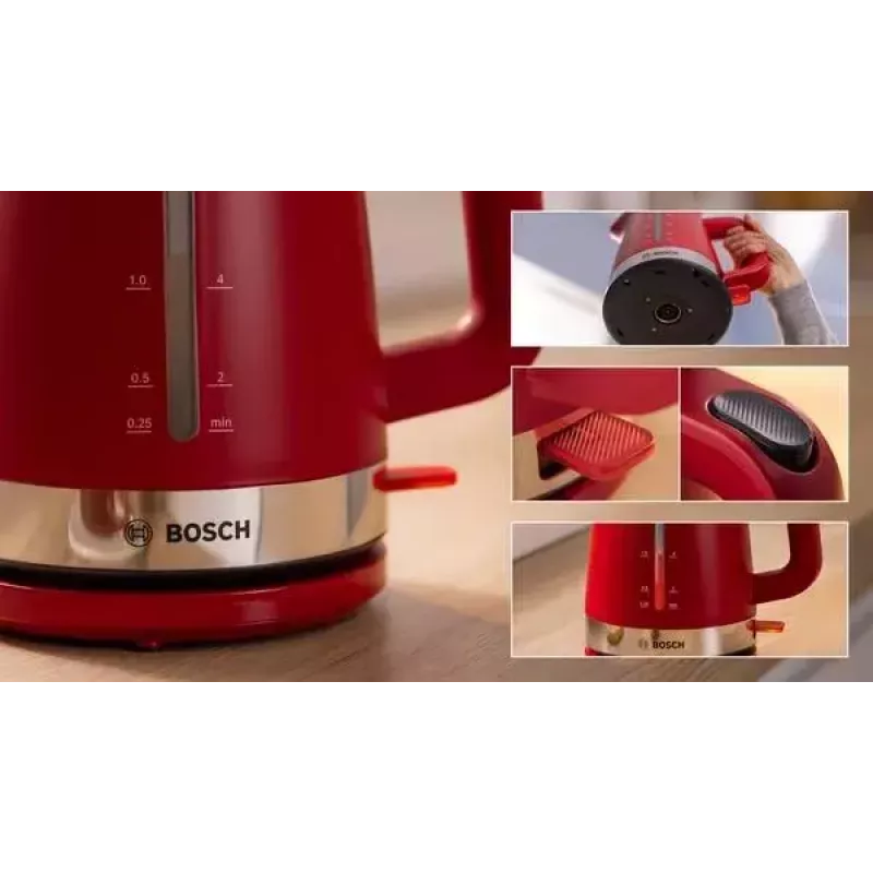 Bollitore elettrico Bosch TWK4M224 1,7 L 2400 W rosso