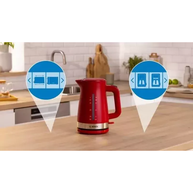 Bollitore elettrico Bosch TWK4M224 1,7 L 2400 W rosso
