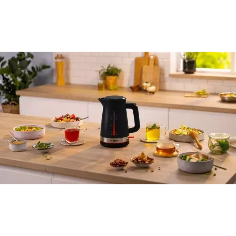 Bollitore Bosch TWK4M223 1,7 l, 2400 W, nero, senza filo, resistenza nascosta