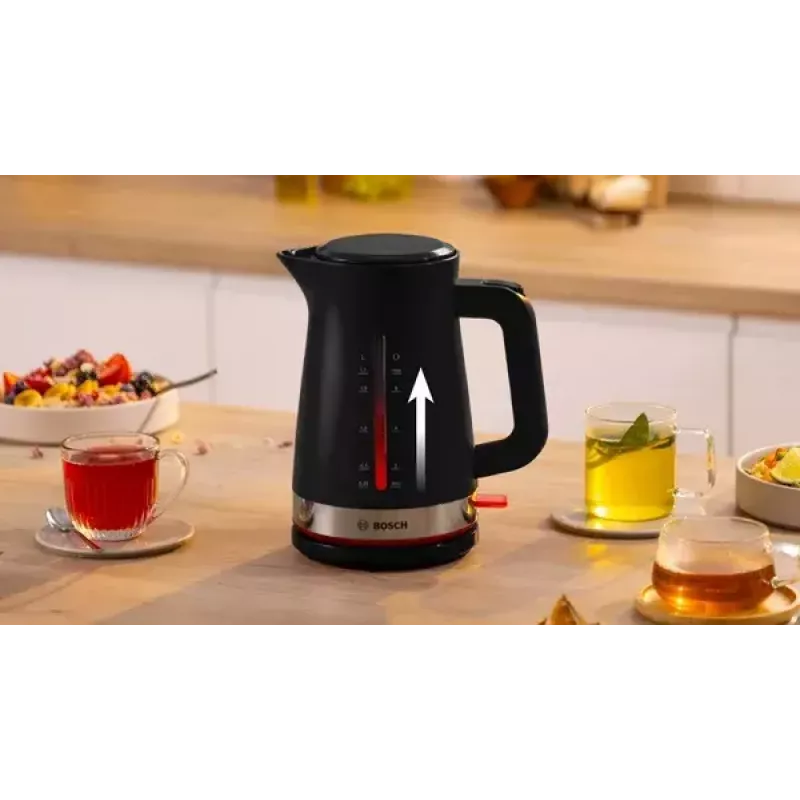 Bollitore Bosch TWK4M223 1,7 l, 2400 W, nero, senza filo, resistenza nascosta