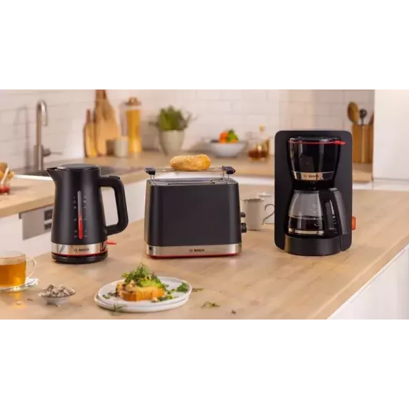 Bollitore Bosch TWK4M223 1,7 l, 2400 W, nero, senza filo, resistenza nascosta
