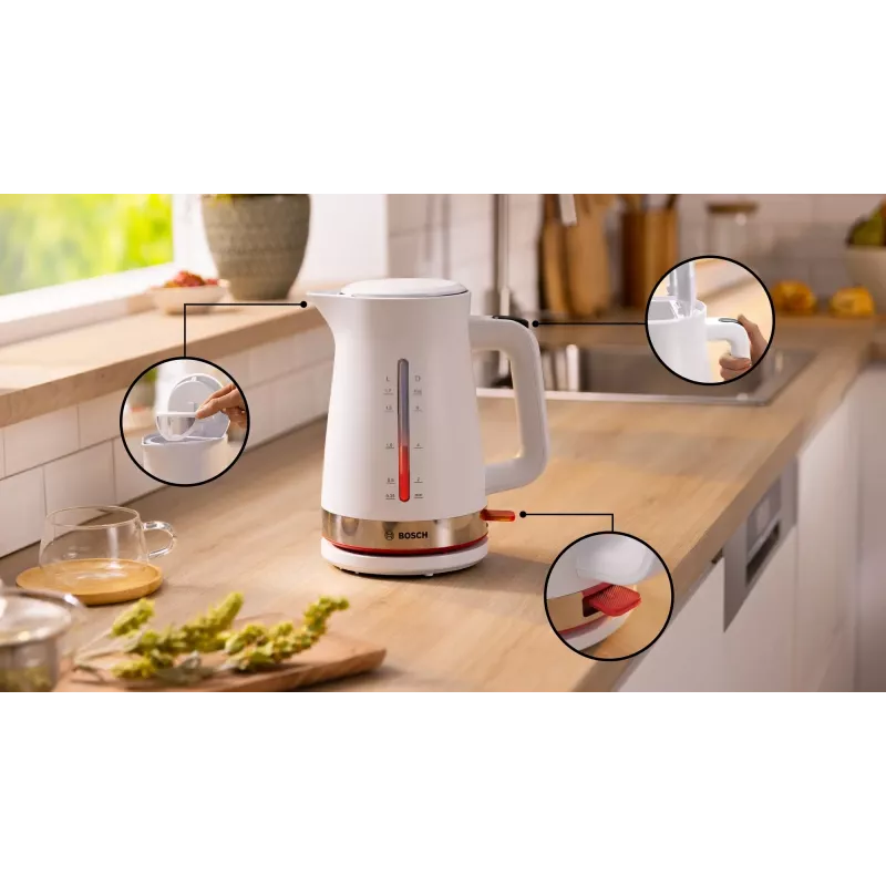 Bollitore elettrico Bosch TWK4M221 1,7 L 2400 W bianco