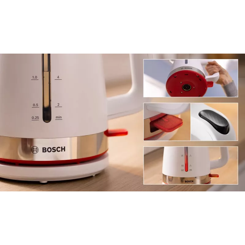 Bollitore elettrico Bosch TWK4M221 1,7 L 2400 W bianco