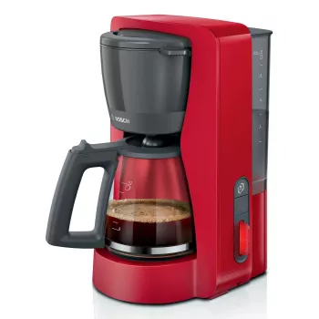 Caffettiera a filtro Bosch TKA3M134 — serbatoio acqua 1,4 l, capacità 15 tazze, rosso