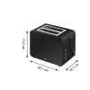 WMF Stelio 04.1421.0071 tostapane, nero intenso