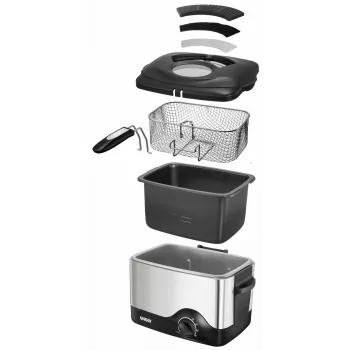 Unold 58615 friggitrice singola a sé stante 1200 W friggitrice nero, acciaio inox