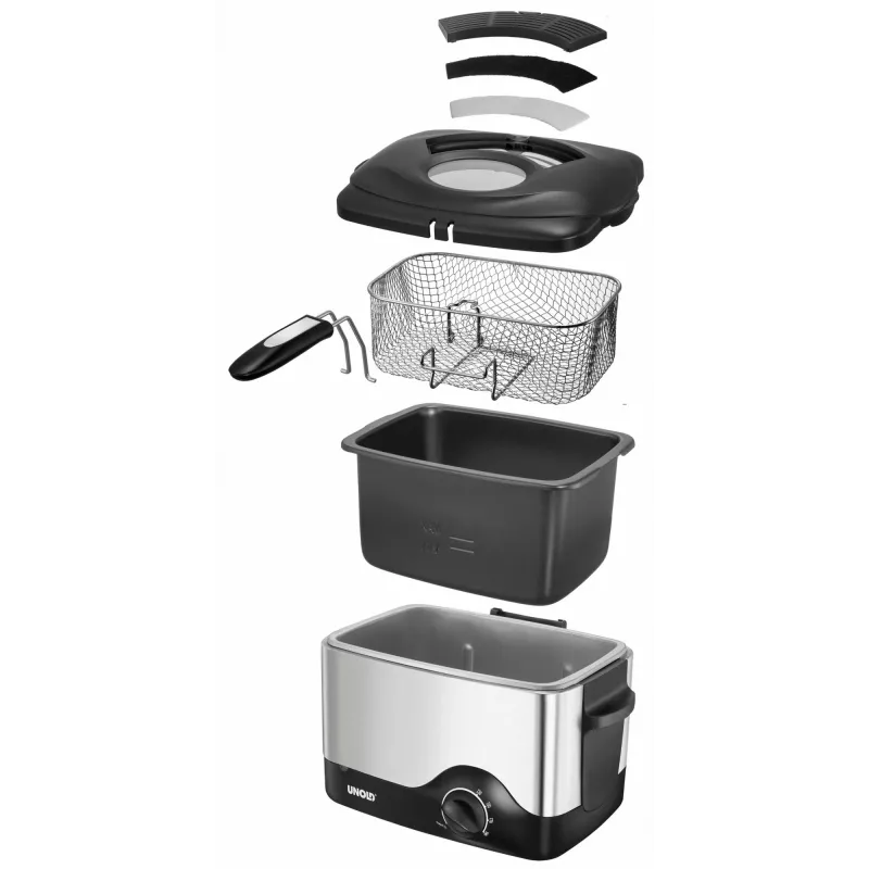 Unold 58615 friggitrice singola a sé stante 1200 W friggitrice nero, acciaio inox