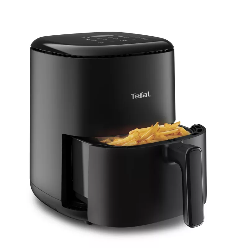 Friggitrice ad aria calda Tefal Easy Fry EY145810 — capacità 3 L, 1300 W, controllo touch, display LCD, nero