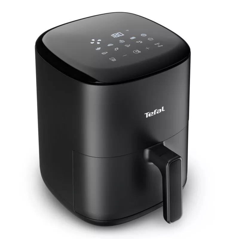 Friggitrice ad aria calda Tefal Easy Fry EY145810 — capacità 3 L, 1300 W, controllo touch, display LCD, nero