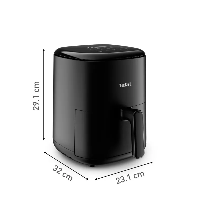 Friggitrice ad aria calda Tefal Easy Fry EY145810 — capacità 3 L, 1300 W, controllo touch, display LCD, nero