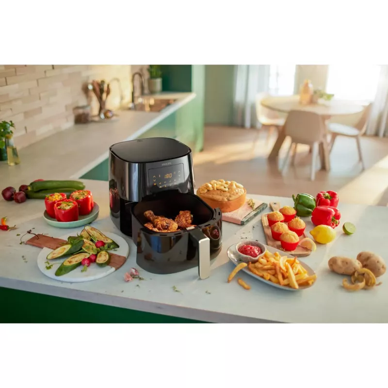 Philips serie 3000 HD9270/70 Airfryer XL, friggitrice ad aria calda, 6,2 L, 1,2 kg, Rapid Air, 200 °C, 5 persone