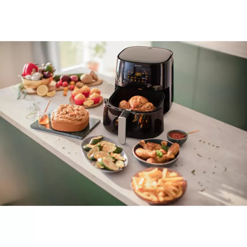 Philips serie 3000 HD9270/70 Airfryer XL, friggitrice ad aria calda, 6,2 L, 1,2 kg, Rapid Air, 200 °C, 5 persone