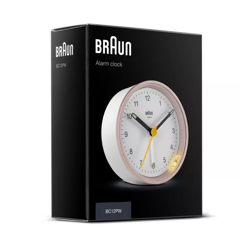 Sveglia al quarzo Braun BC12 rosa, bianco