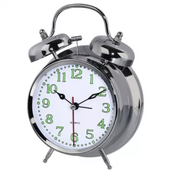 Sveglia orologio al quarzo Hama Nostalgia argento