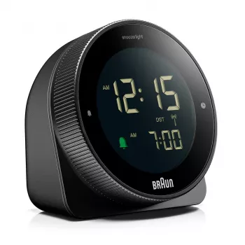 Sveglia radiocontrollata BRAUN BC 24 B DCF nero – sveglia radiocontrollata con display digitale