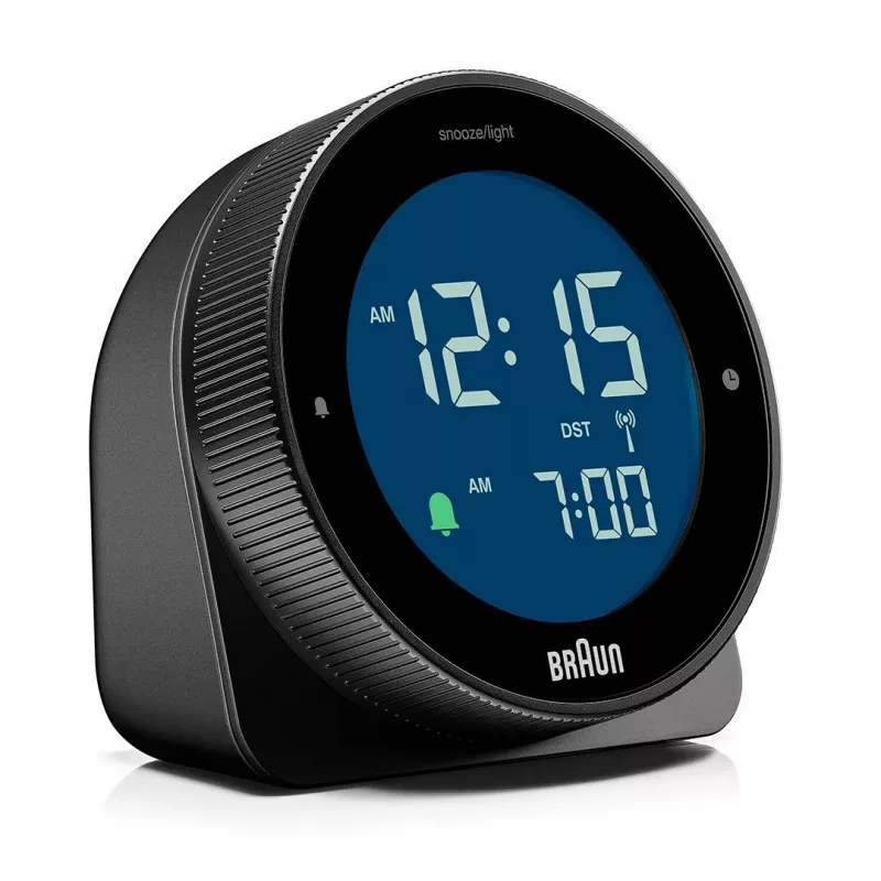 Sveglia radiocontrollata BRAUN BC 24 B DCF nero – sveglia radiocontrollata con display digitale